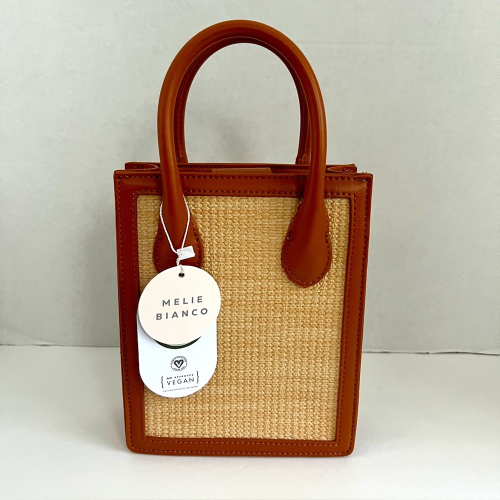 NWT Melie Bianco Roberta Straw Tote Bag